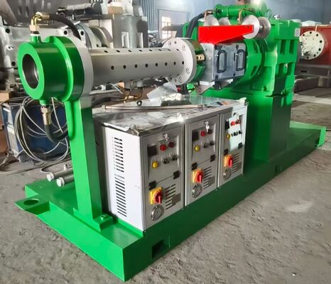 ভালো দাম 120 মিমি স্ক্রু ব্যাসার্ধ কোল্ড ফিড পিন ব্যারেল রাবার এক্সট্রুডার মেশিন 60-150 কেজি / ঘন্টা উত্পাদন ক্ষমতা সহ অনলাইন